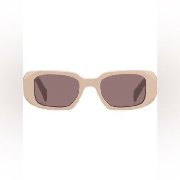 Prada Runway oversize-frame sunglasses Nude new